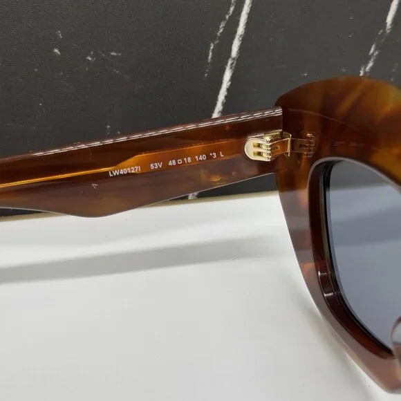 NEW LOEWE LW40127I 53V WOMEN SUNGLASSES HAVANA SQUARE LOEWE EYEWEAR